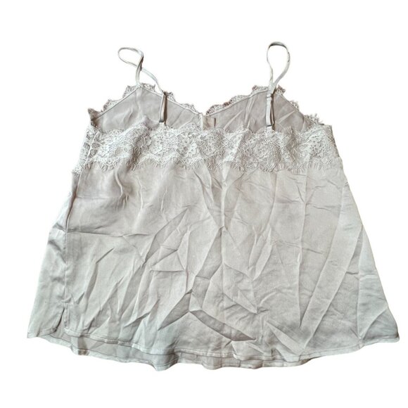 Abercrombie & Fitch Women's  Silky Lace Trim Camisole Top M Grey Y2K - Picture 8 of 8